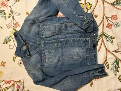 Chaqueta de mezclilla azul - miniatura 1