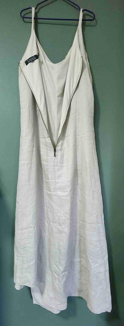 Vestido blanco con detalle tejido - 2