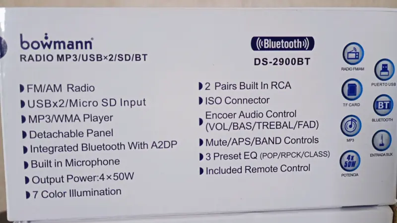 Radio MP3/FM Bowmann DS-2900BT - 4