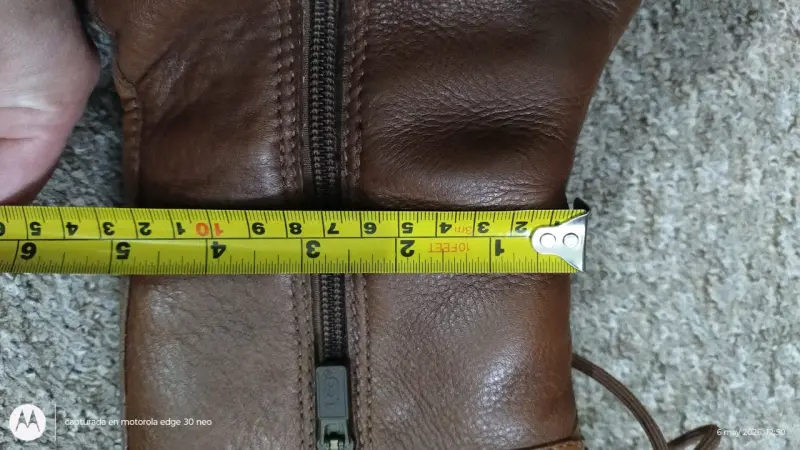 Botas cuero marrón beige altas - 4