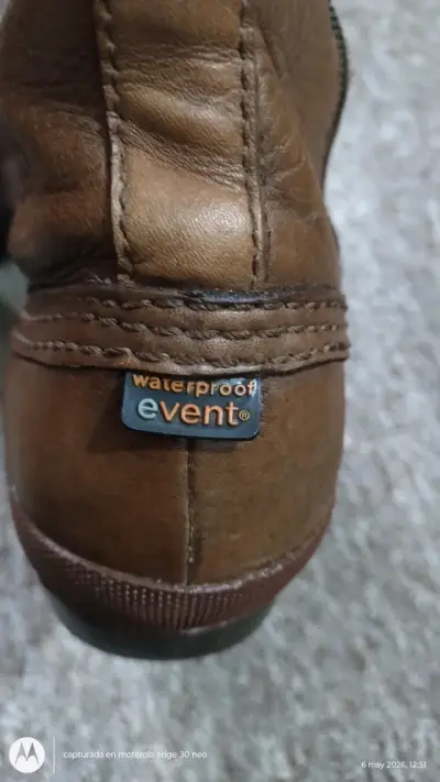 Botas cuero marrón beige altas - miniatura 6