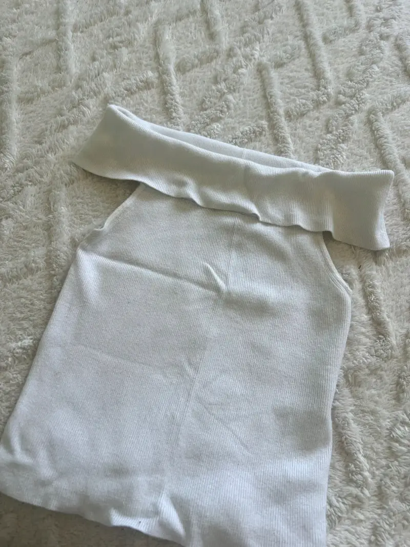 Chaleco corto blanco con botones - 3