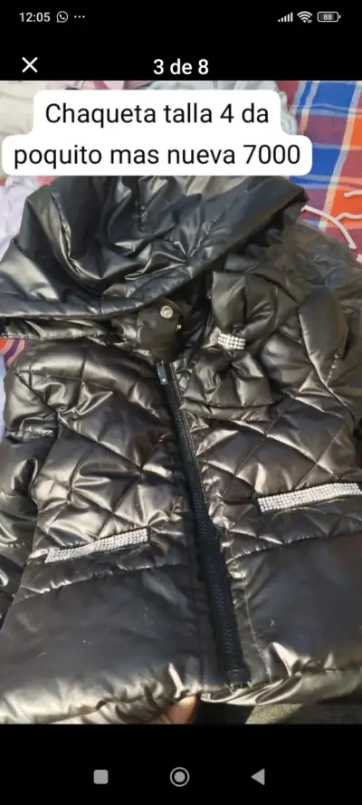 Chaqueta negra para niña - miniatura 1