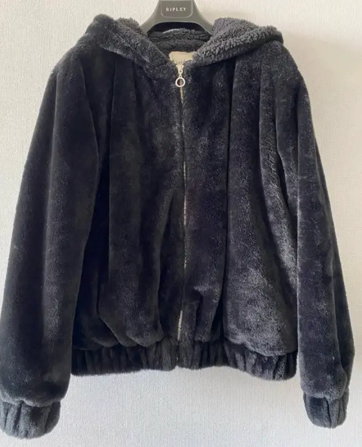Chaqueta de peluche negra xxL