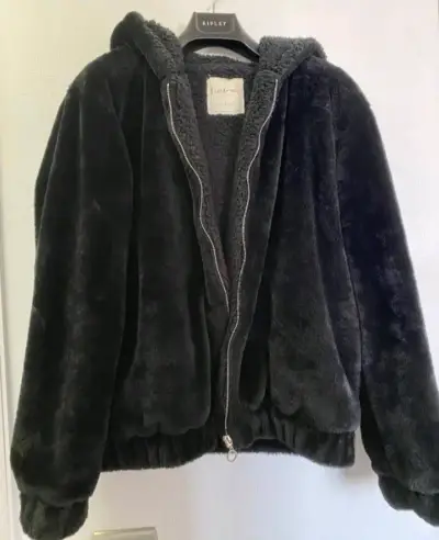 Chaqueta de peluche negra xxL - miniatura 3