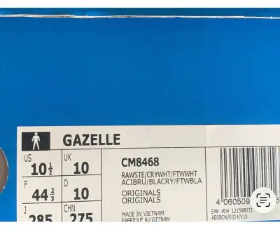 Zapatillas Adidas Gazelle celeste y blanco - miniatura 3