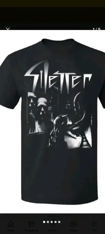 Polera negra estampada Silencer - miniatura 1