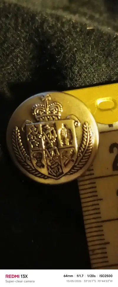 8 Botones  vintage metálicos italianos - miniatura 4