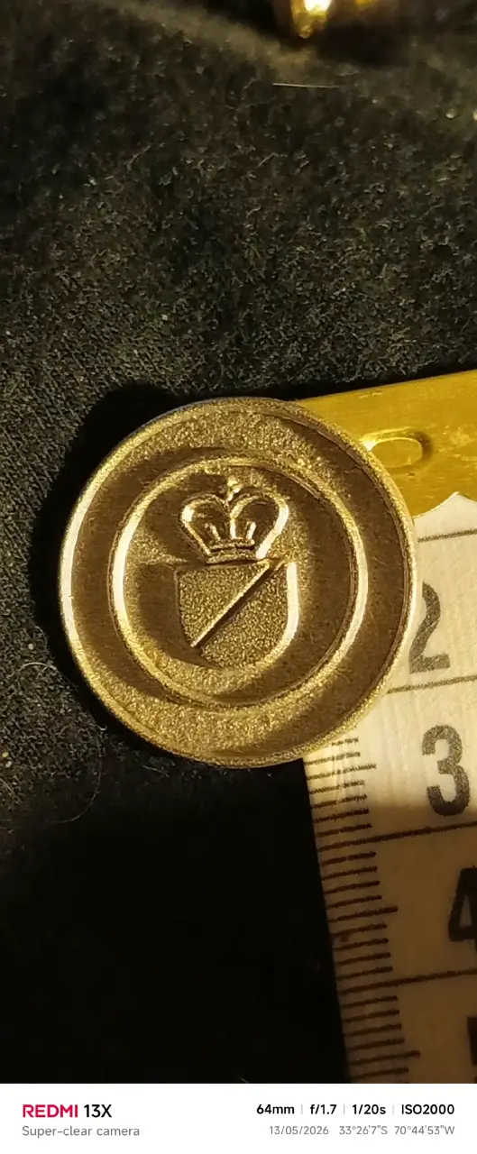 8 Botones vintage metálicos italianos - 5