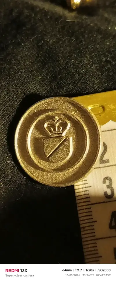 8 Botones  vintage metálicos italianos - miniatura 5