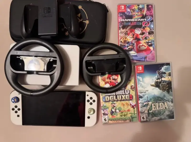 Consola Nintendo Switch con juegos