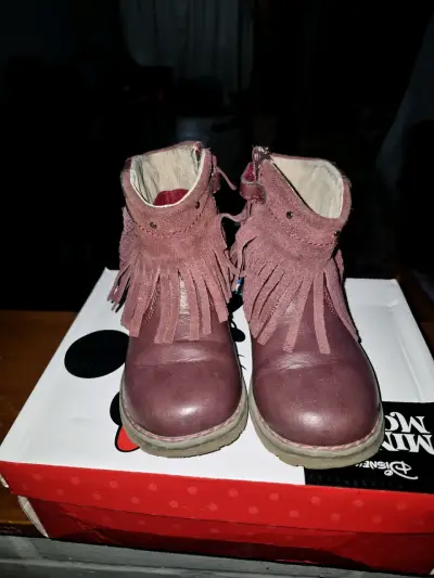 Botines vino con flecos - miniatura 1