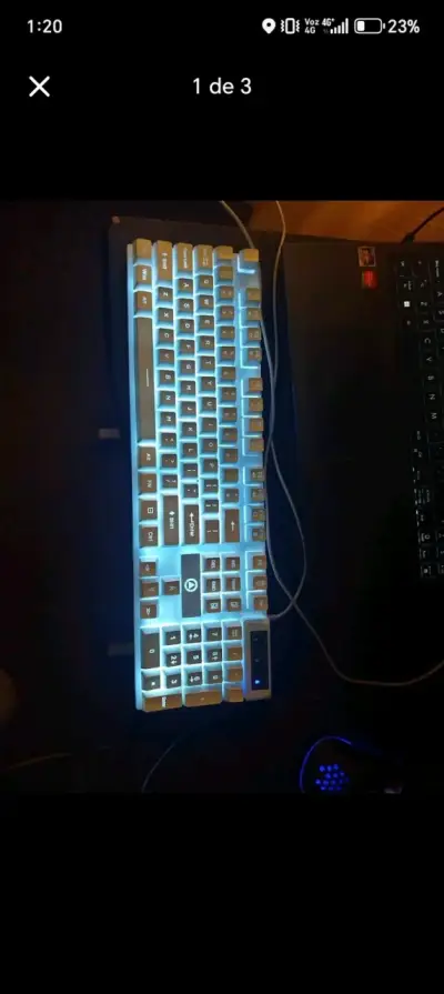 Teclado gamer mouse gamer y zapatillas - miniatura 1