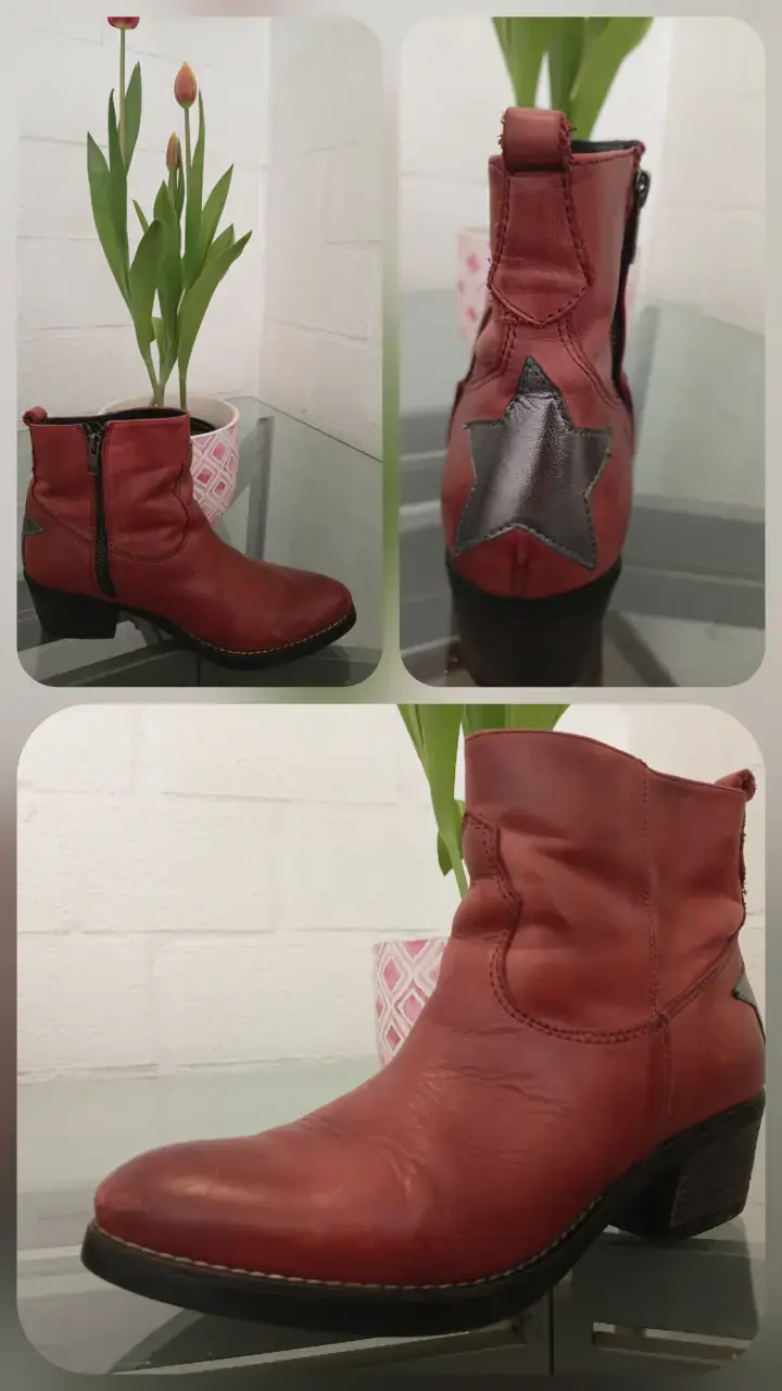 Botines rojos con estrella
