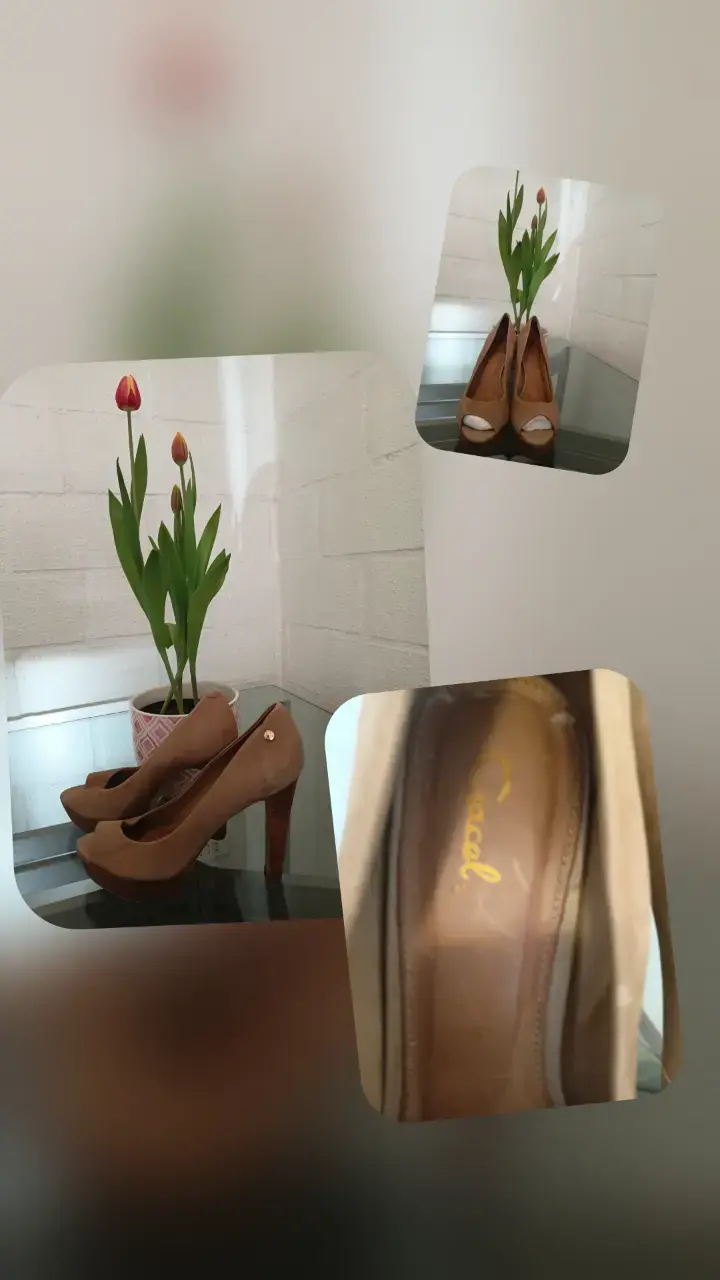 Zapatos Gacel ,taco alto marrones