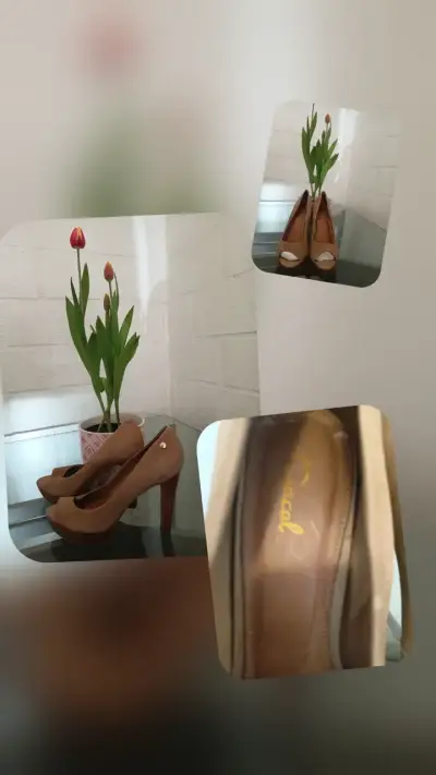 Zapatos Gacel ,taco alto marrones - miniatura 1