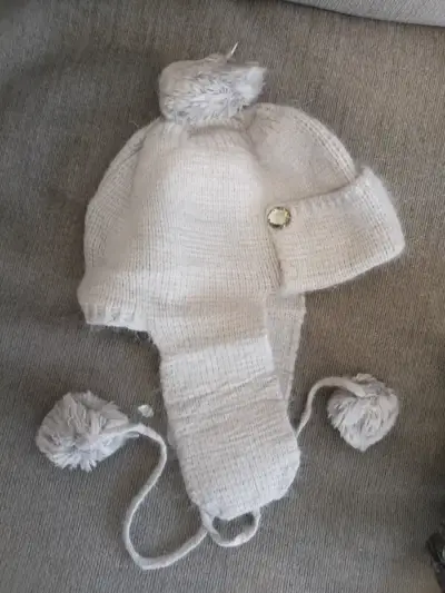 Gorro tejido gris invierno - miniatura 3