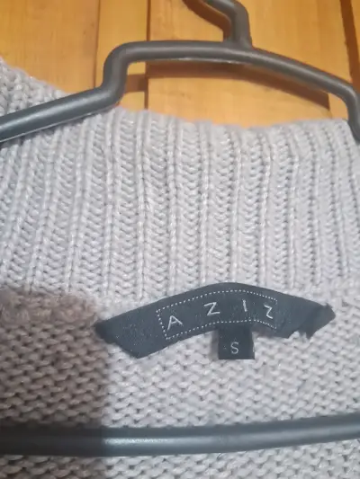 Cárdigan gris tejido mujer - miniatura 3
