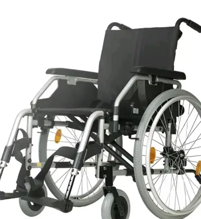 Silla de ruedas plegable negra - miniatura 1