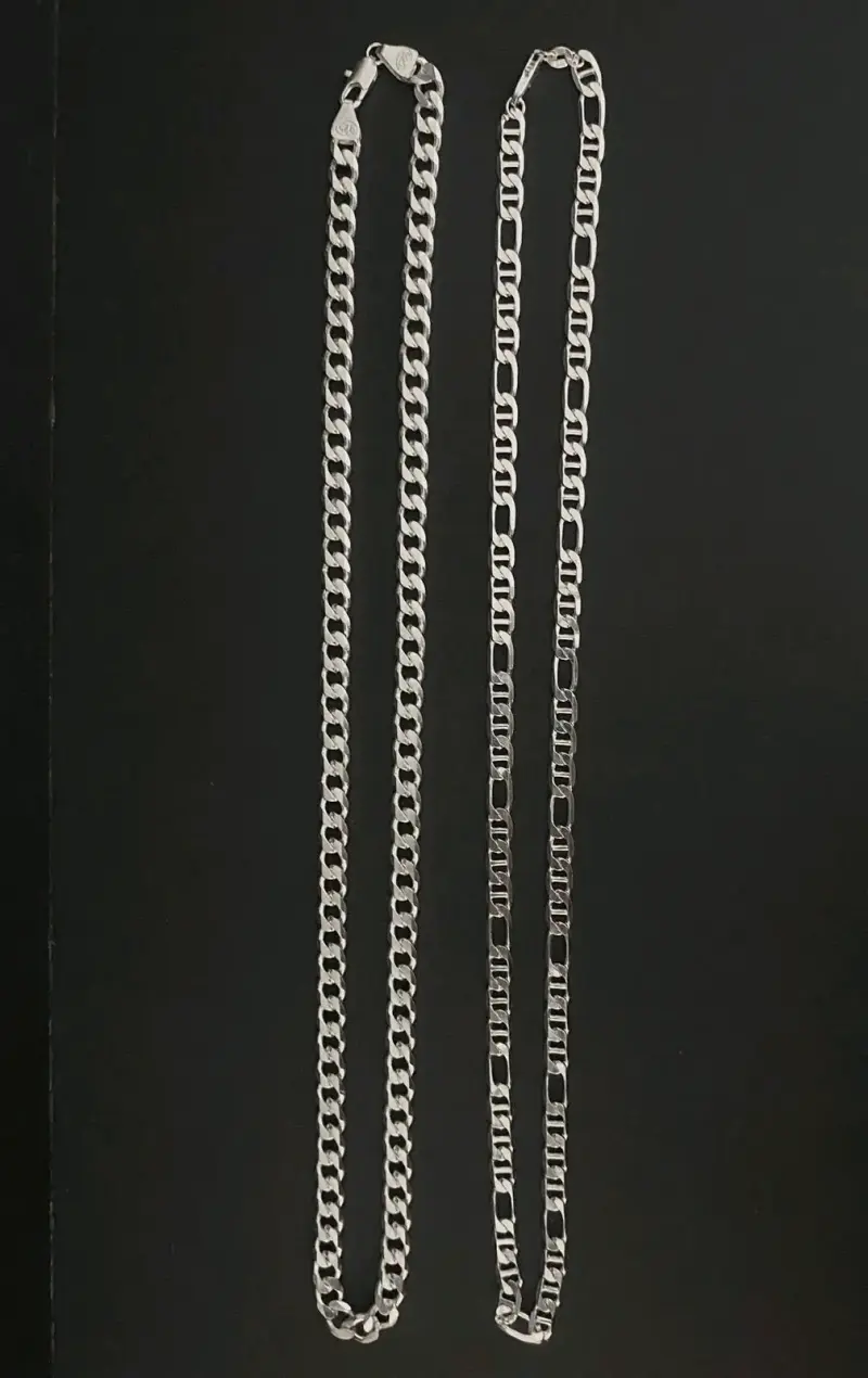 Conjunto de pulseras y cadenas de plata 925 - 2