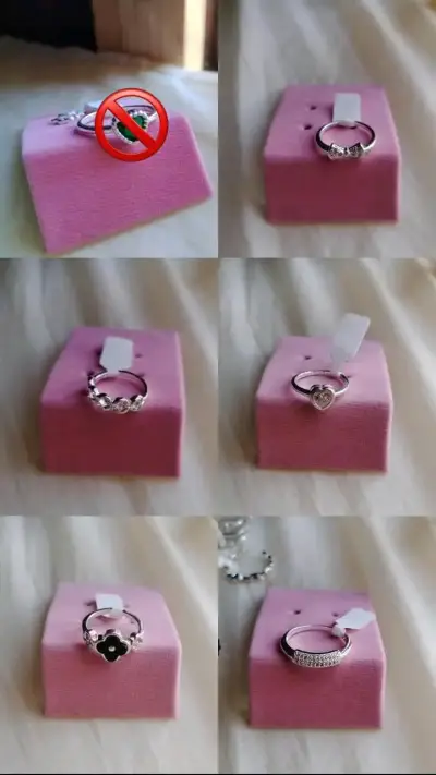 Set de anillos plateados - miniatura 1