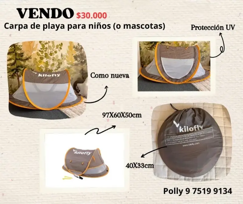 Carpa de playa para niños