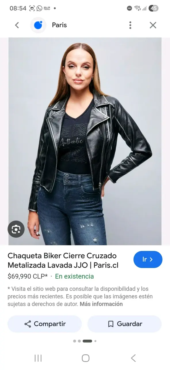 Chaqueta biker negra mujer - 3