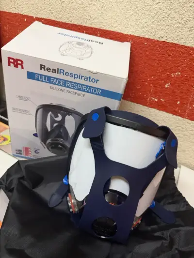 Máscara respiratoria completa + filtros de repuest - miniatura 1