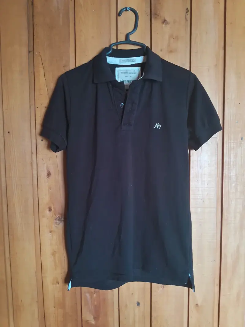 Polera polo negra - 1