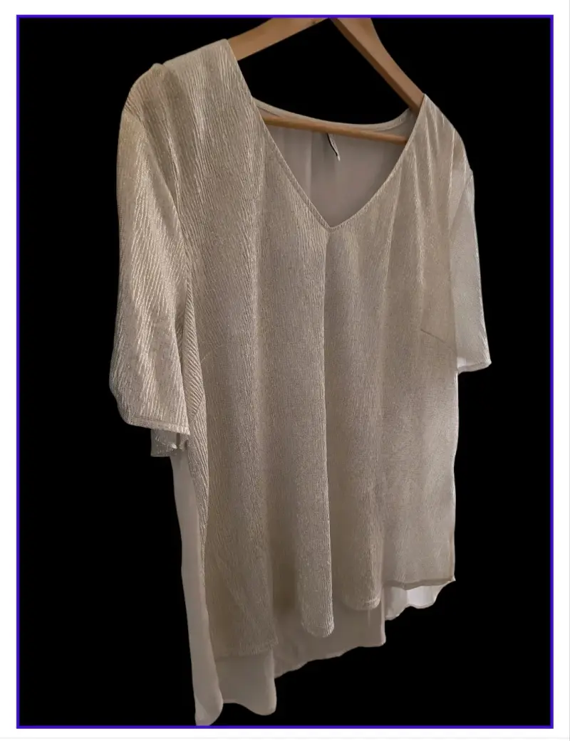 Blusa Blanca con Brillo - 2