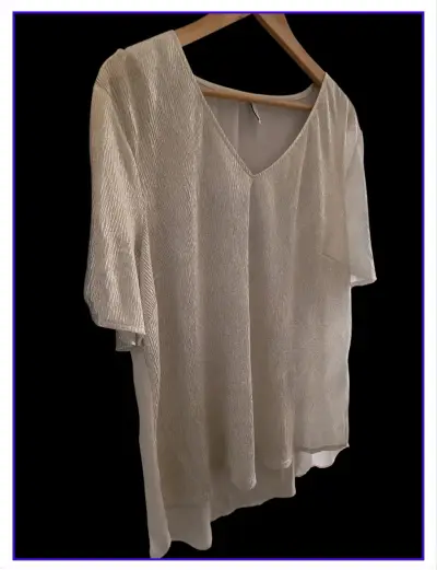 Blusa Blanca con Brillo - miniatura 2