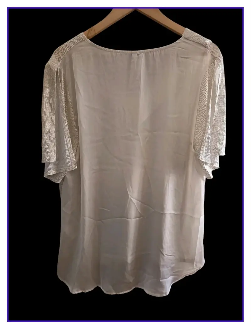 Blusa Blanca con Brillo - 6