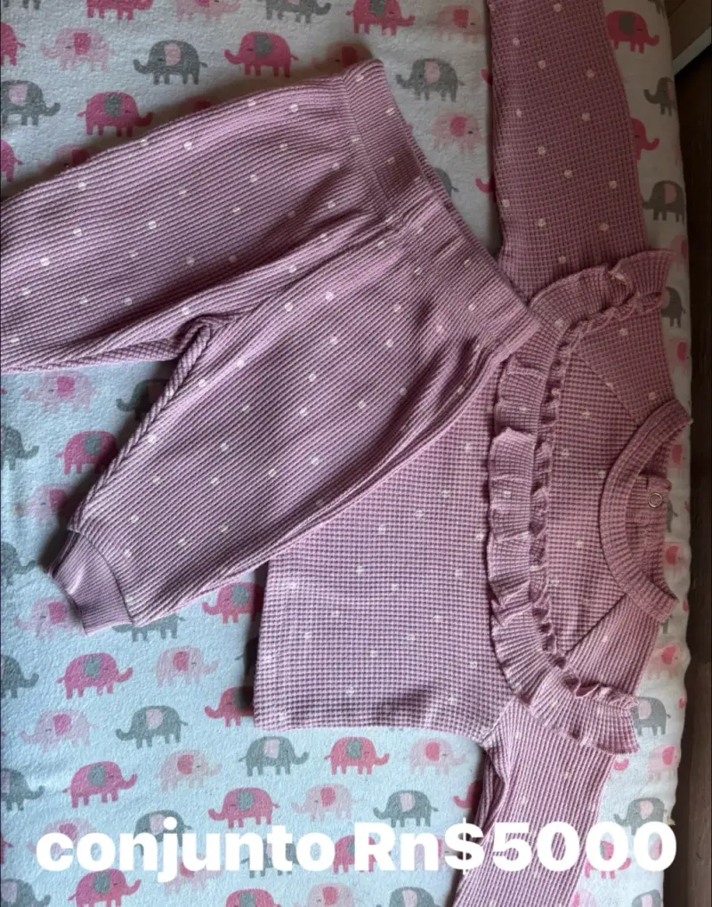 Conjunto de bebé rosado