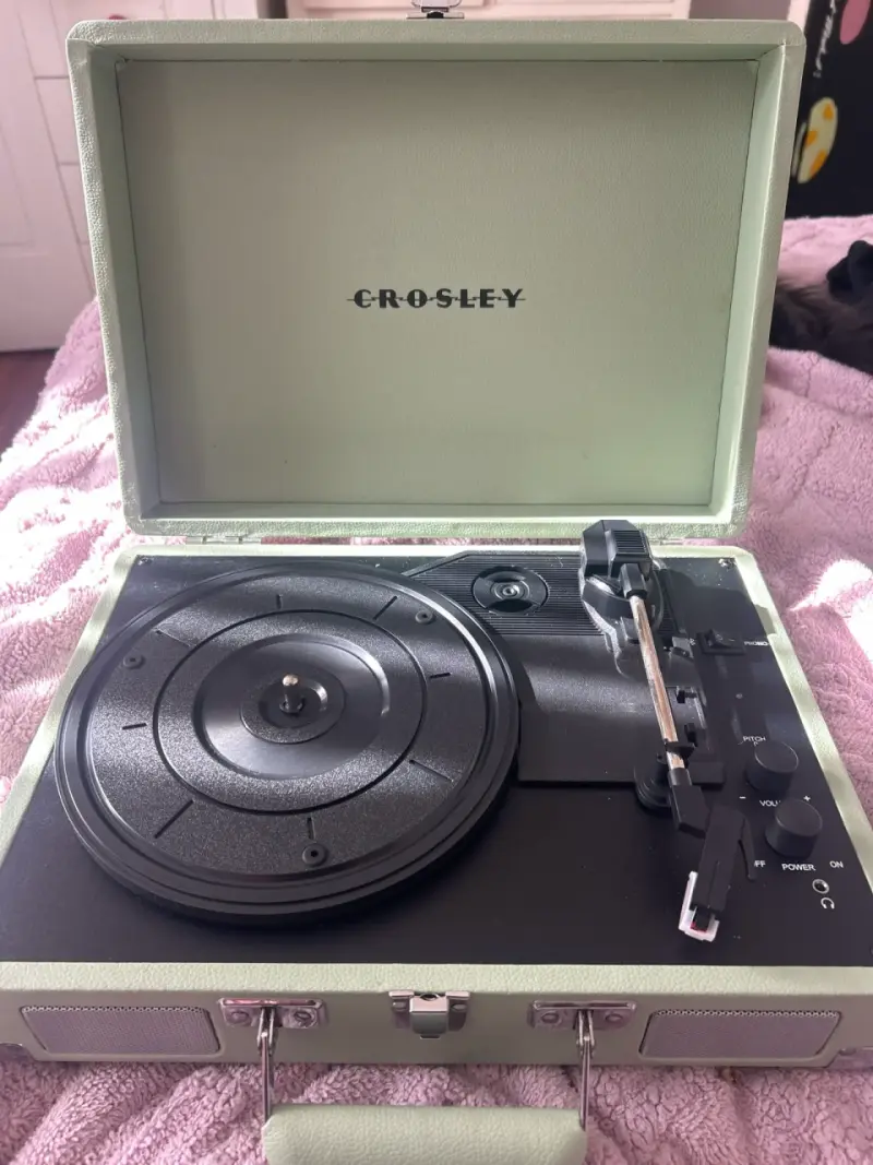 Tocadiscos Crosley portátil verde - 1