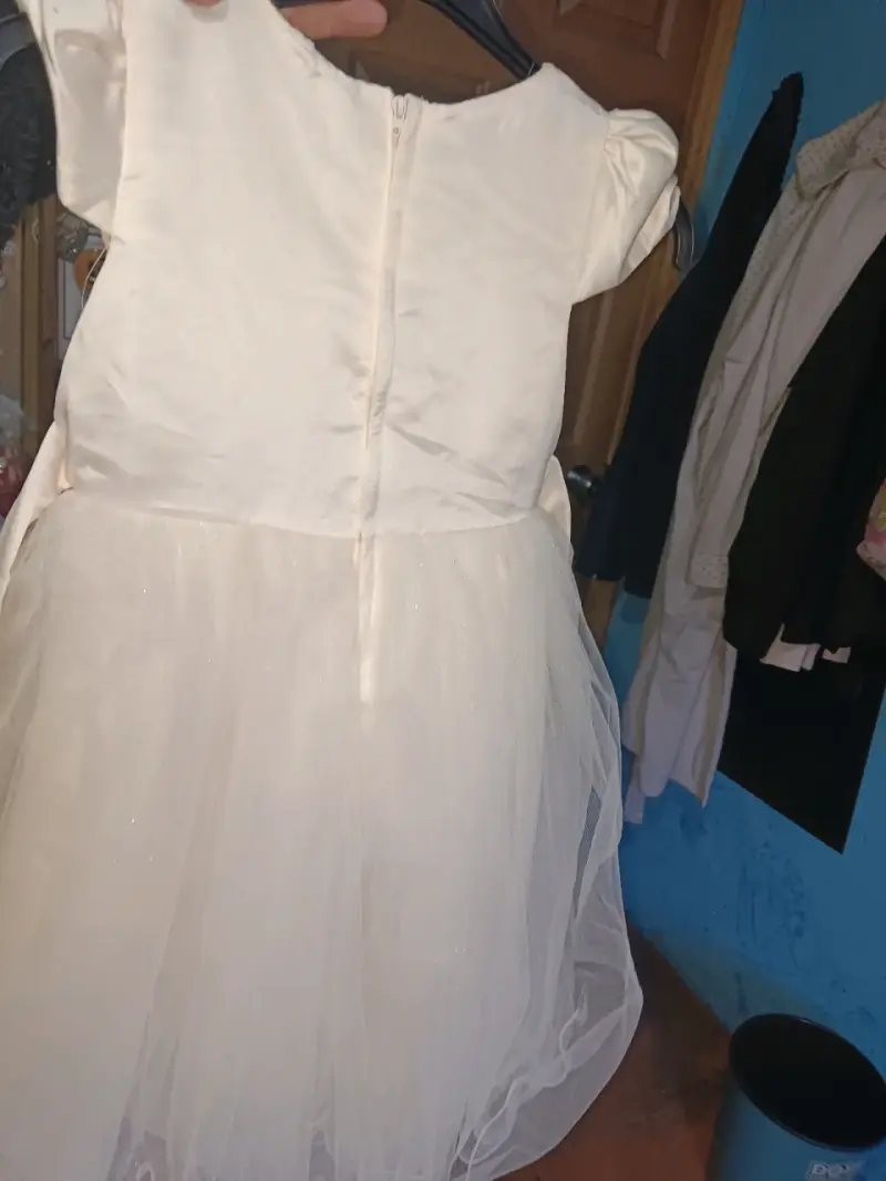 Vestido blanco de fiesta con encaje - 2
