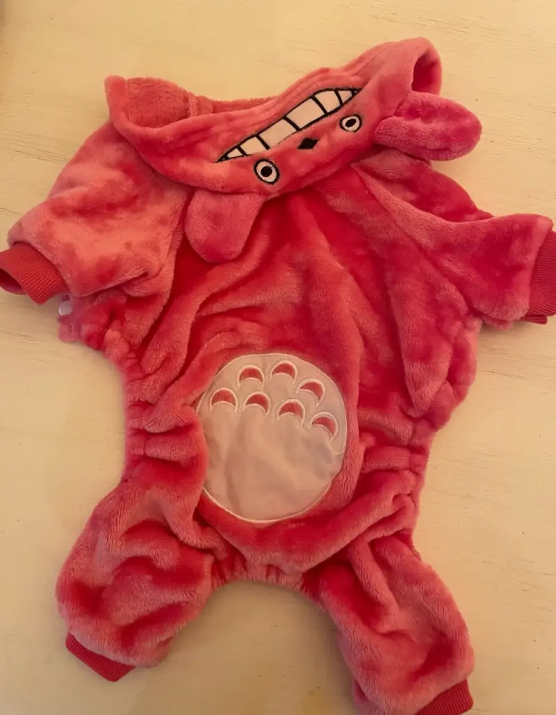 Disfraz perrita  rosado peluche