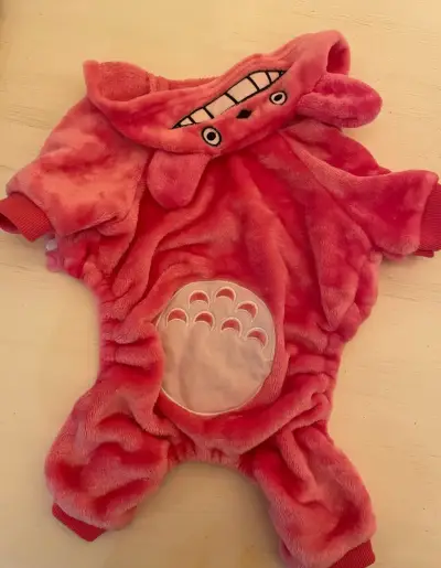 Disfraz perrita  rosado peluche - miniatura 1