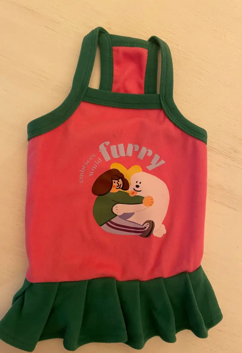 Vestido estampado para mascota