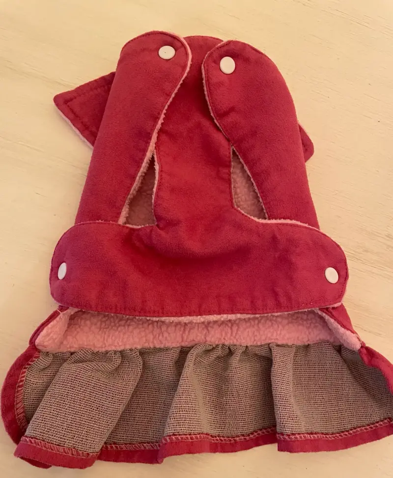 Disfraz perrita rosado peluche - 2