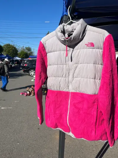 Chaqueta polar gris y rosa - miniatura 1