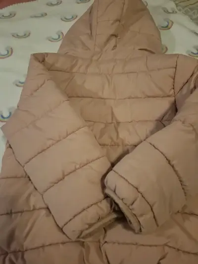 Parka acolchada beige - miniatura 1