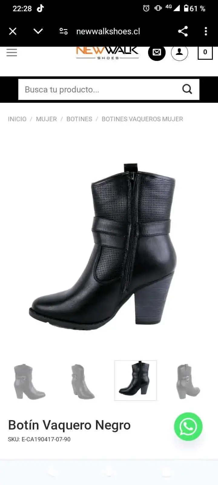 Botines vaqueros negros nuevos - 3