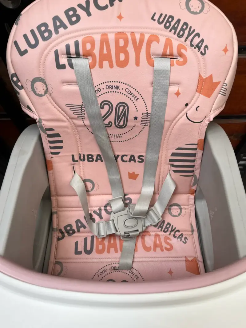 Silla de comer para bebé rosa - 2
