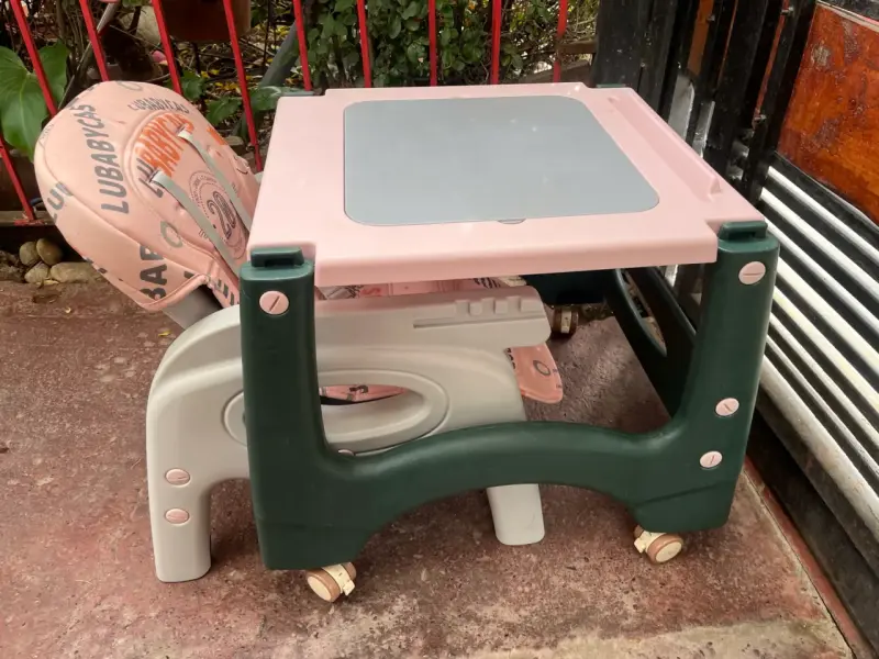 Silla de comer para bebé rosa - 3