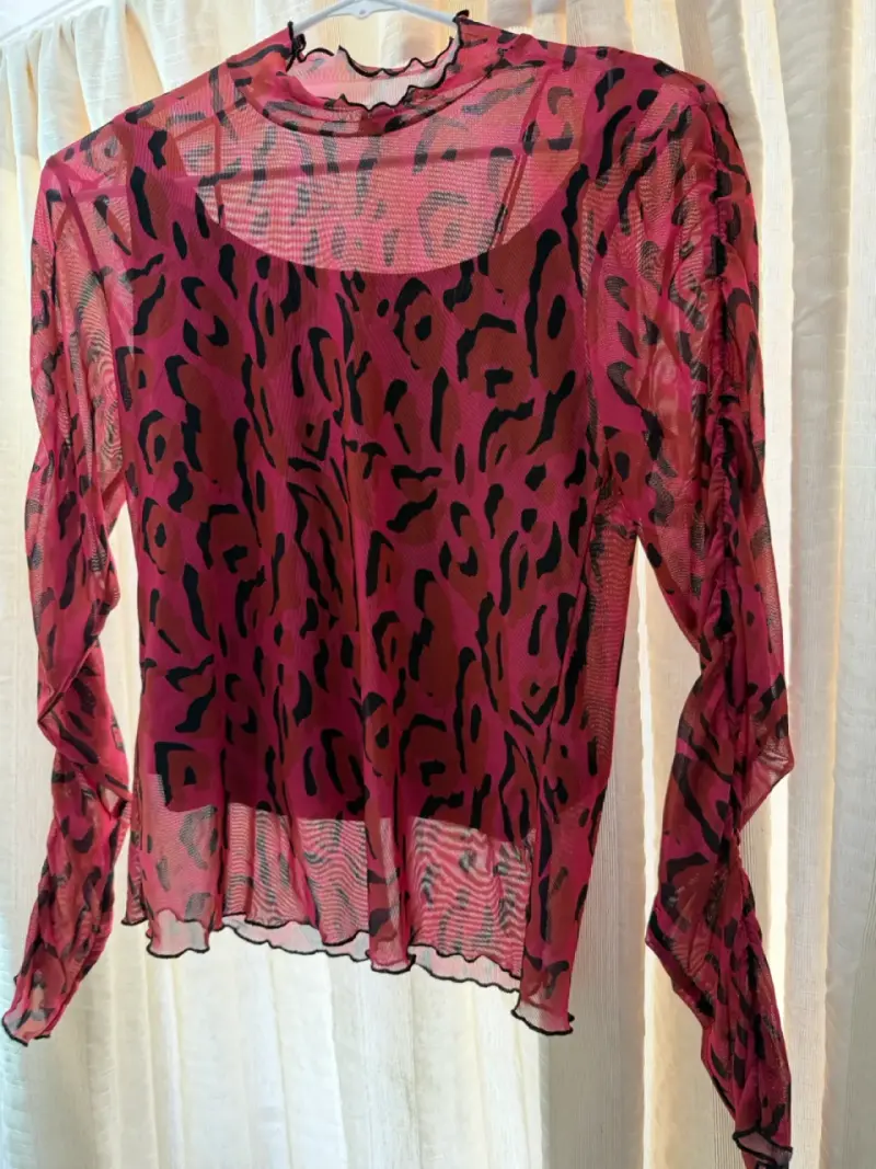 Blusa transparente estampado animal - 1