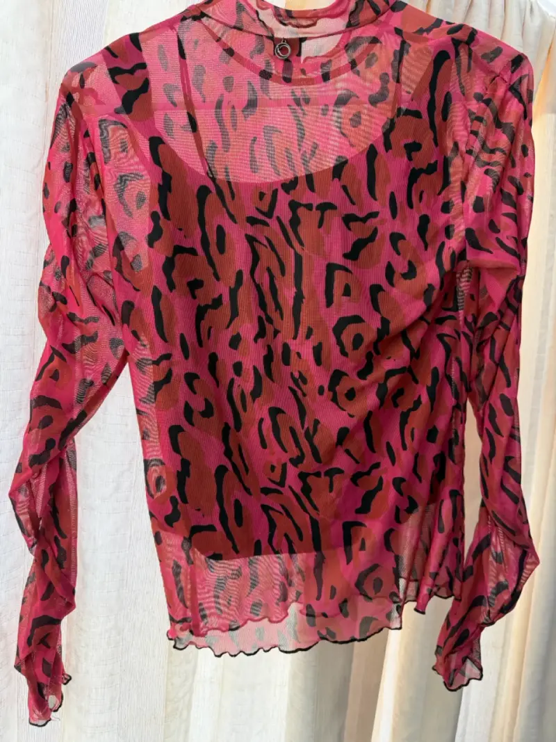 Blusa transparente estampado animal - 3