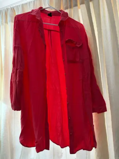 Blusa fucsia larga - miniatura 1