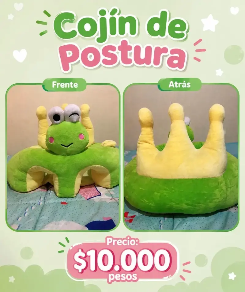 Cojín de postura rana verde - 1