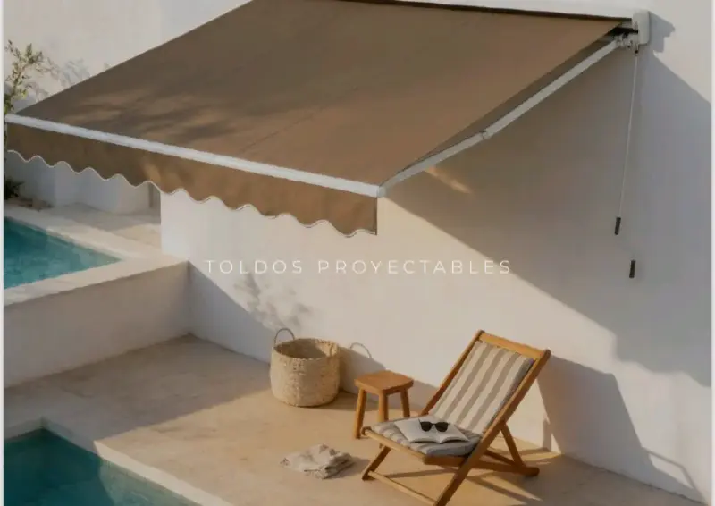 Toldo proyectable beige