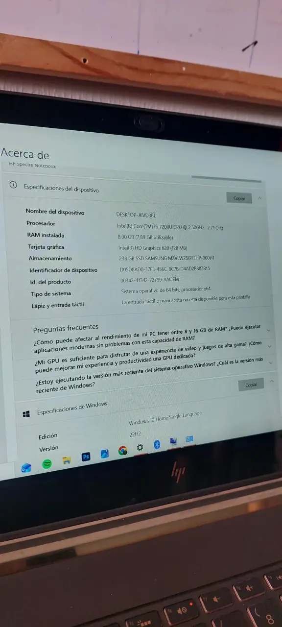 Notebook HP Spectre (Lila oscuro con dorado) - 5